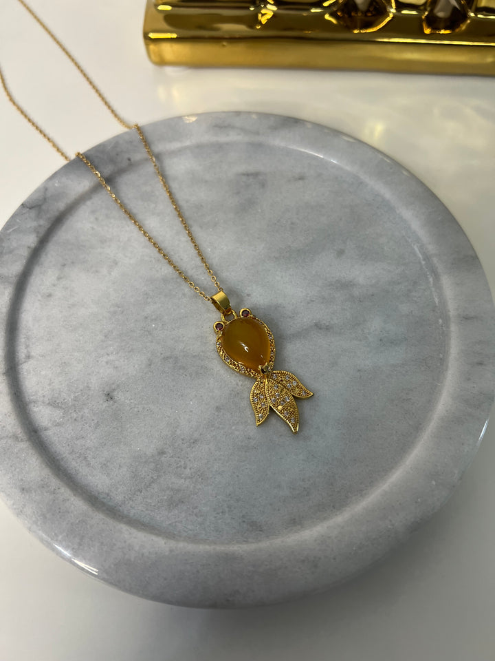 Citrine Koi Necklace