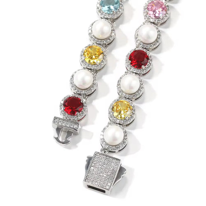 Gemstones & Pearl Bracelet