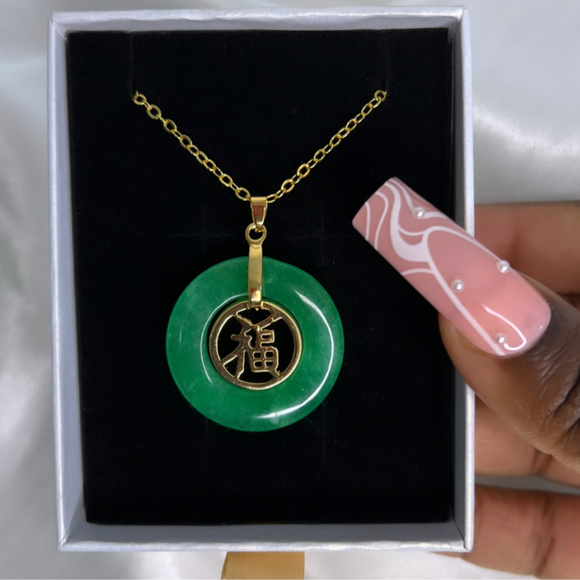 Good fortune jade necklace store