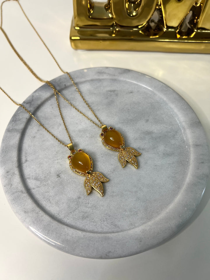 Citrine Koi Necklace