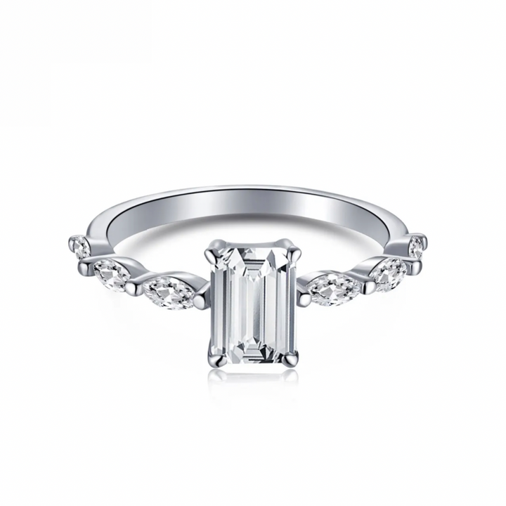 Luna Diamond Ring - 925 Sterling Silver