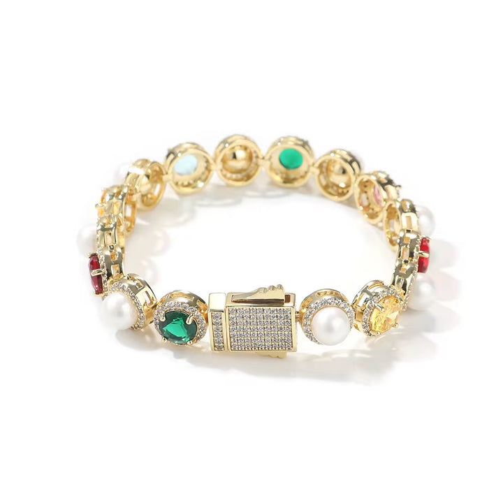 Gemstones & Pearl Bracelet