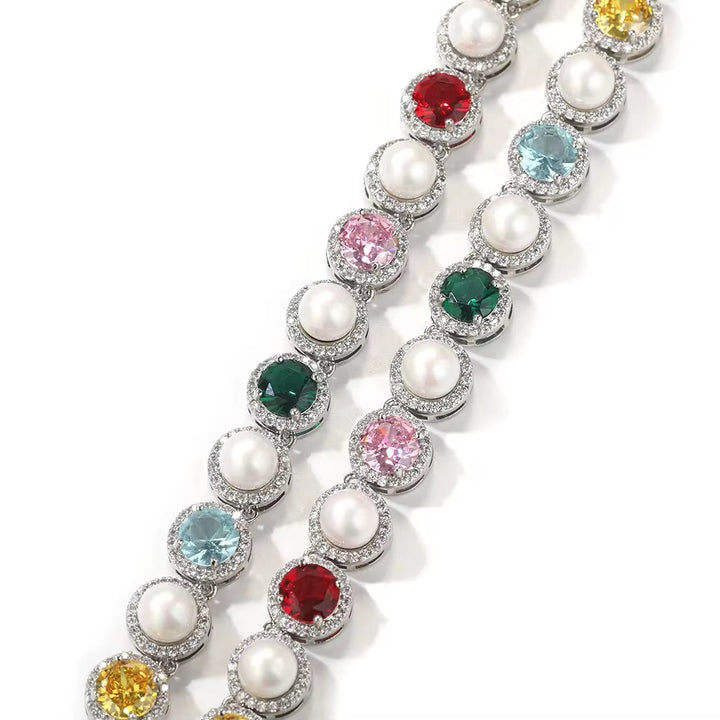 Gemstones & Pearl Bracelet