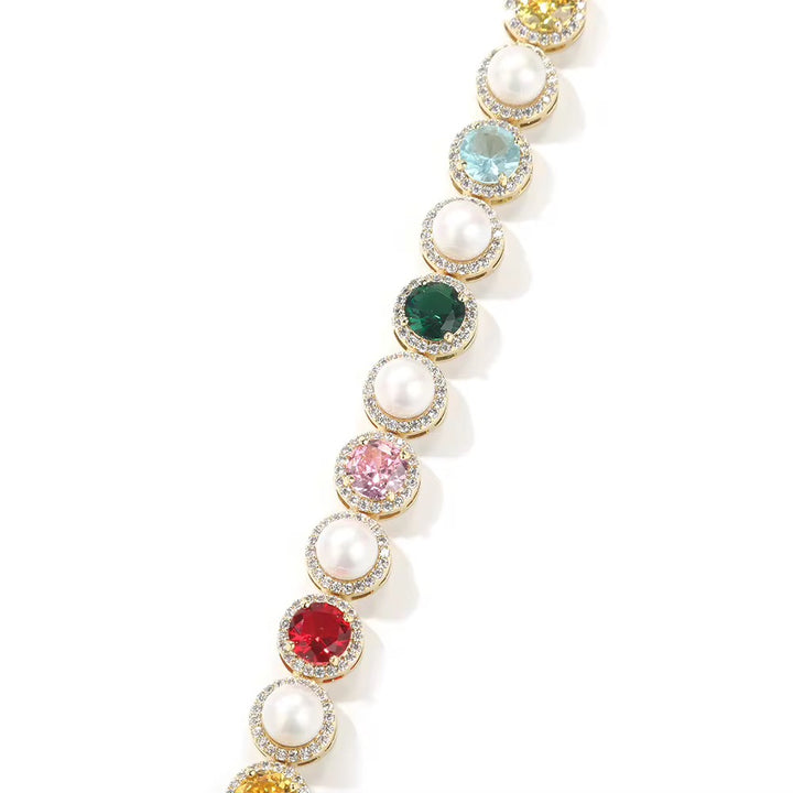 Gemstones & Pearl Bracelet
