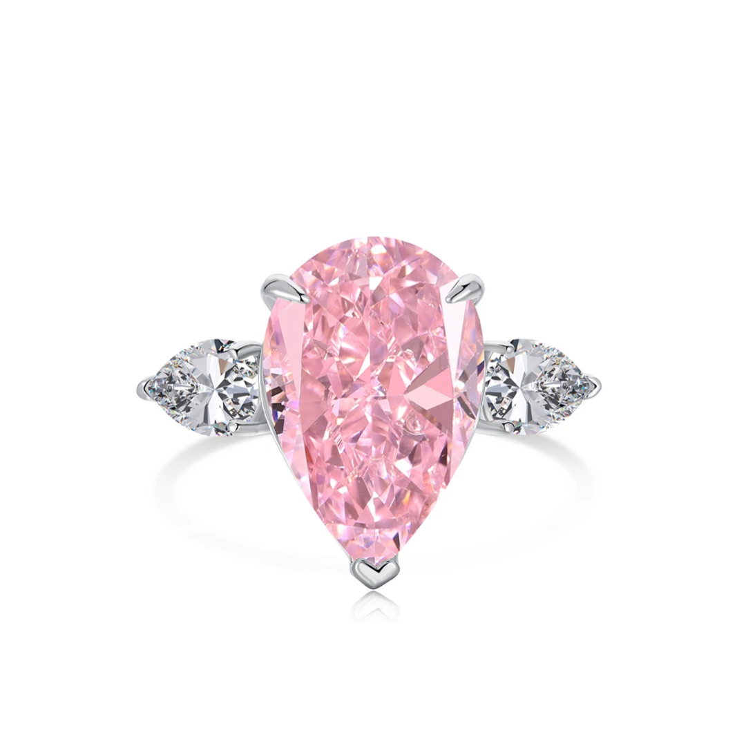 Pink Royalty Ring - 925 Sterling Silver