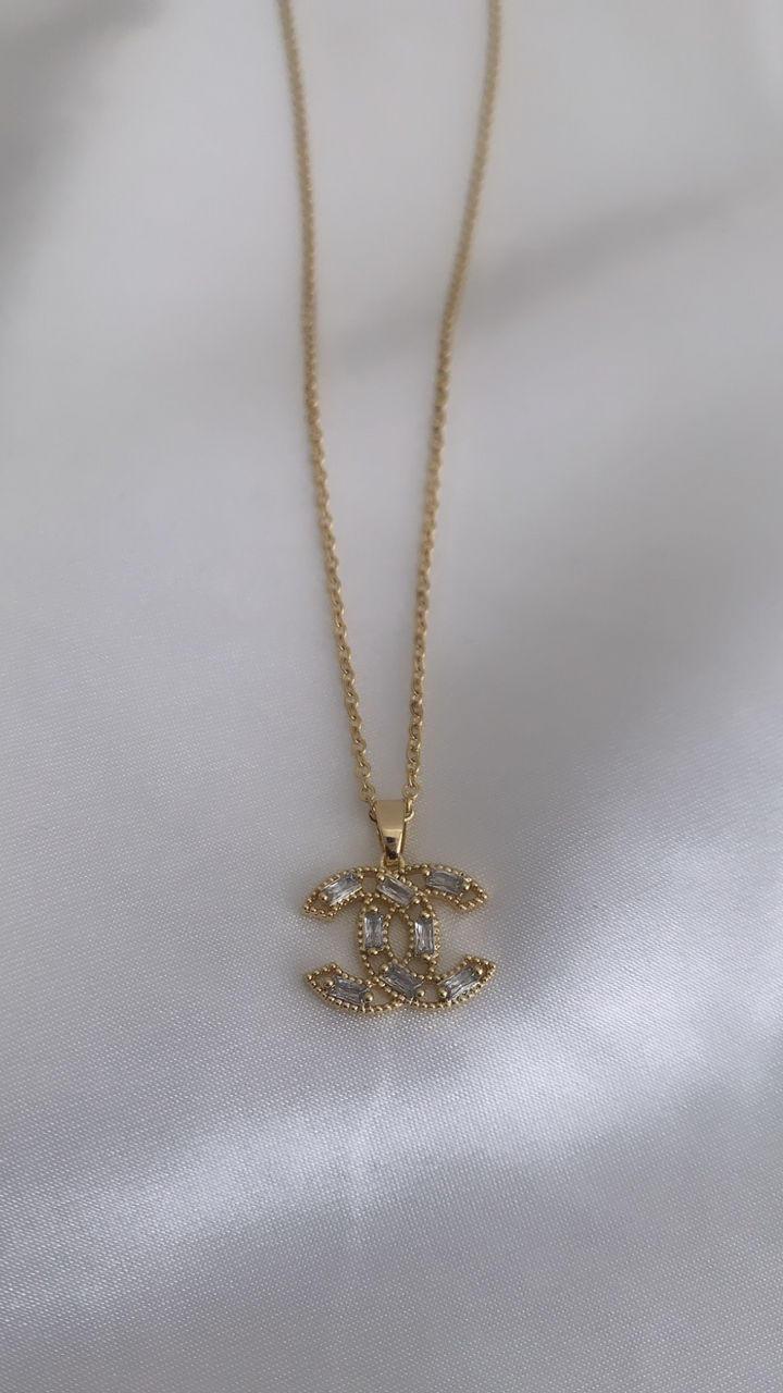 Double C Diamond Necklace