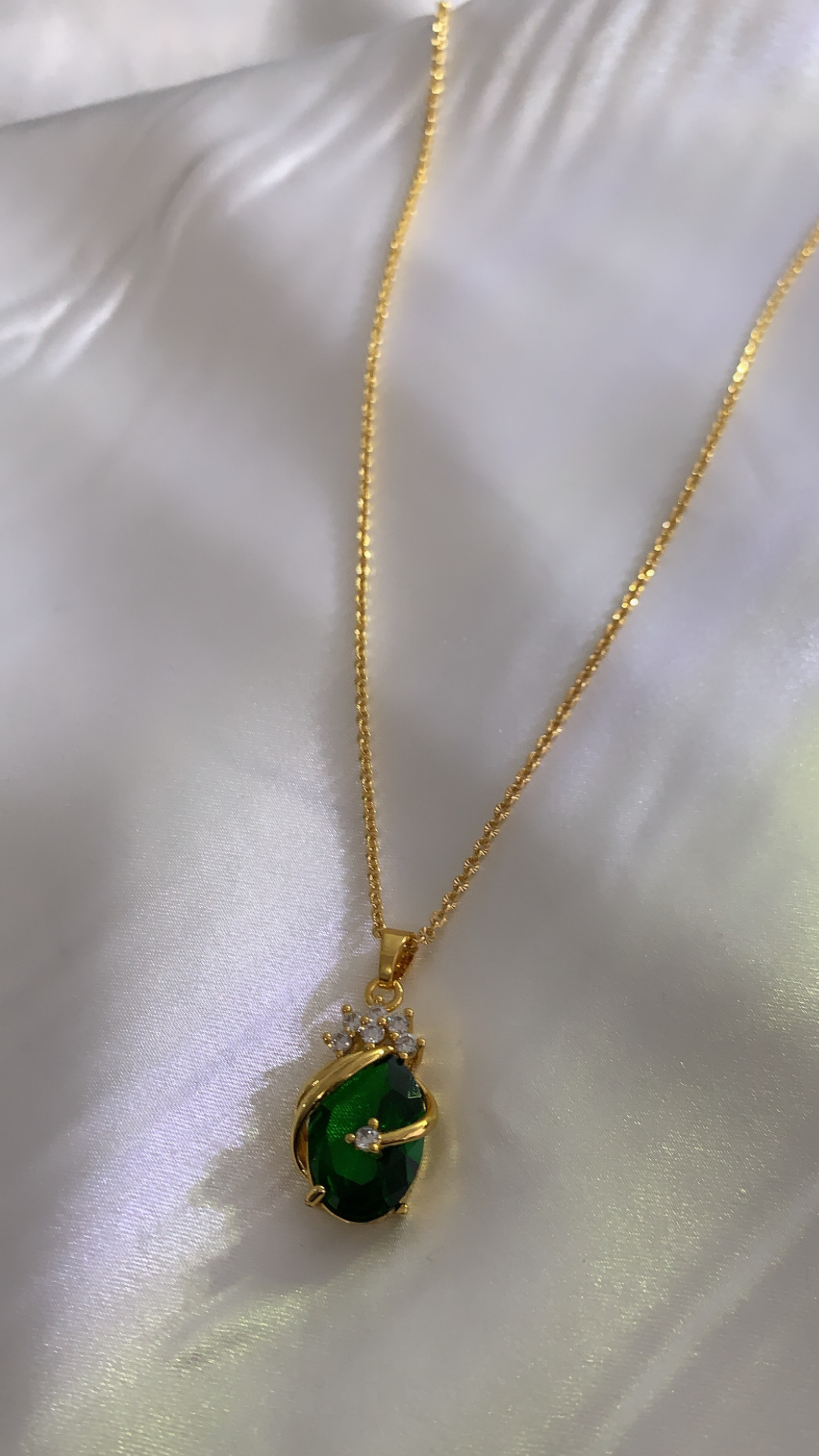 Forever Emerald Necklace - Gold Filled