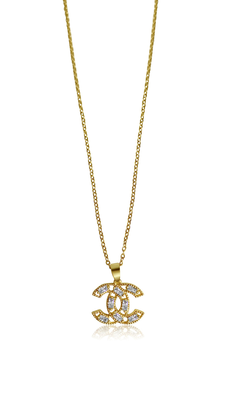 Double C Diamond Necklace
