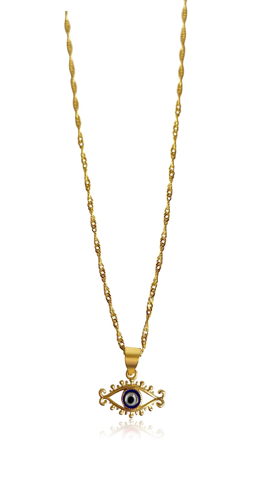 Turkish eye necklace shop gold