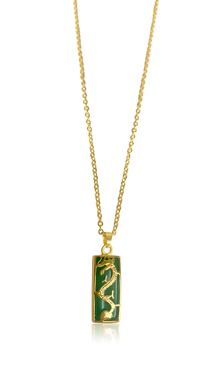 Protection Jade Dragon Necklace