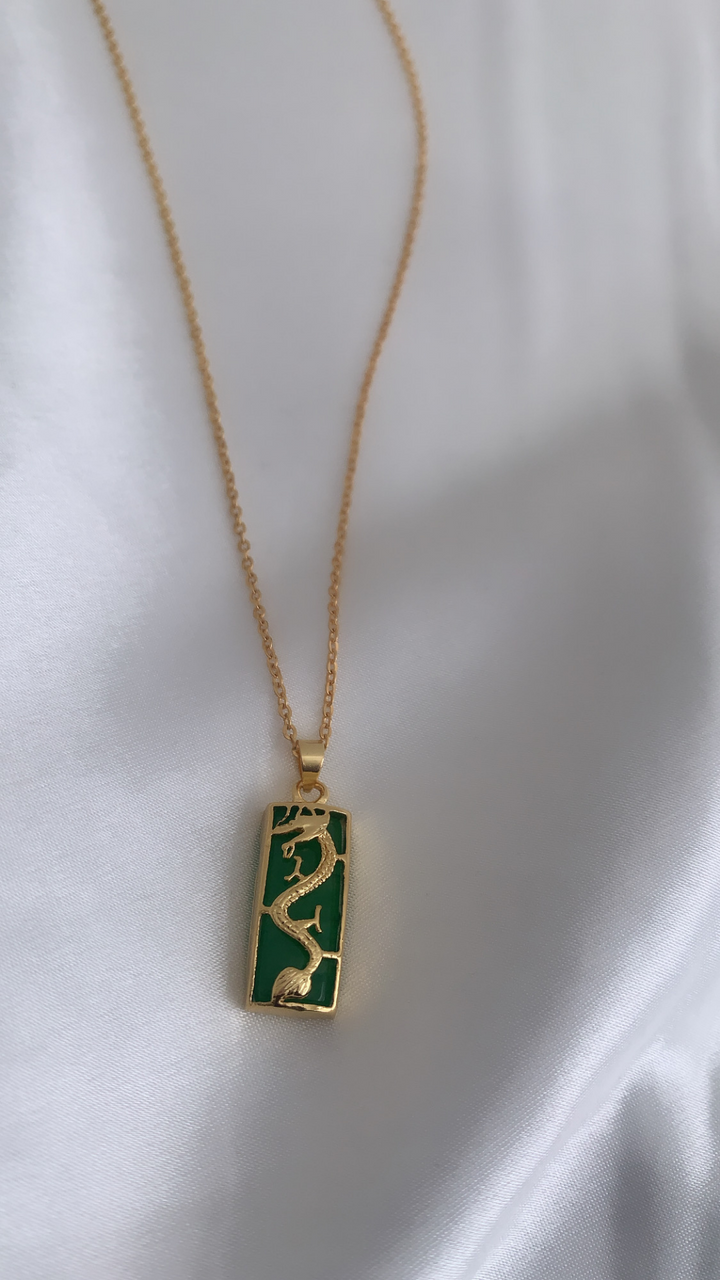 Protection Jade Dragon Necklace