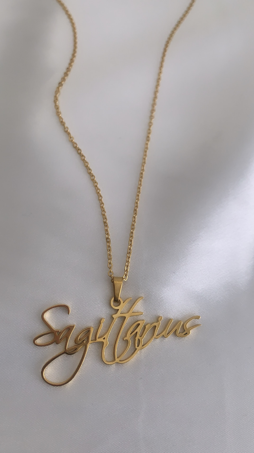 Cursive Zodiac Necklace